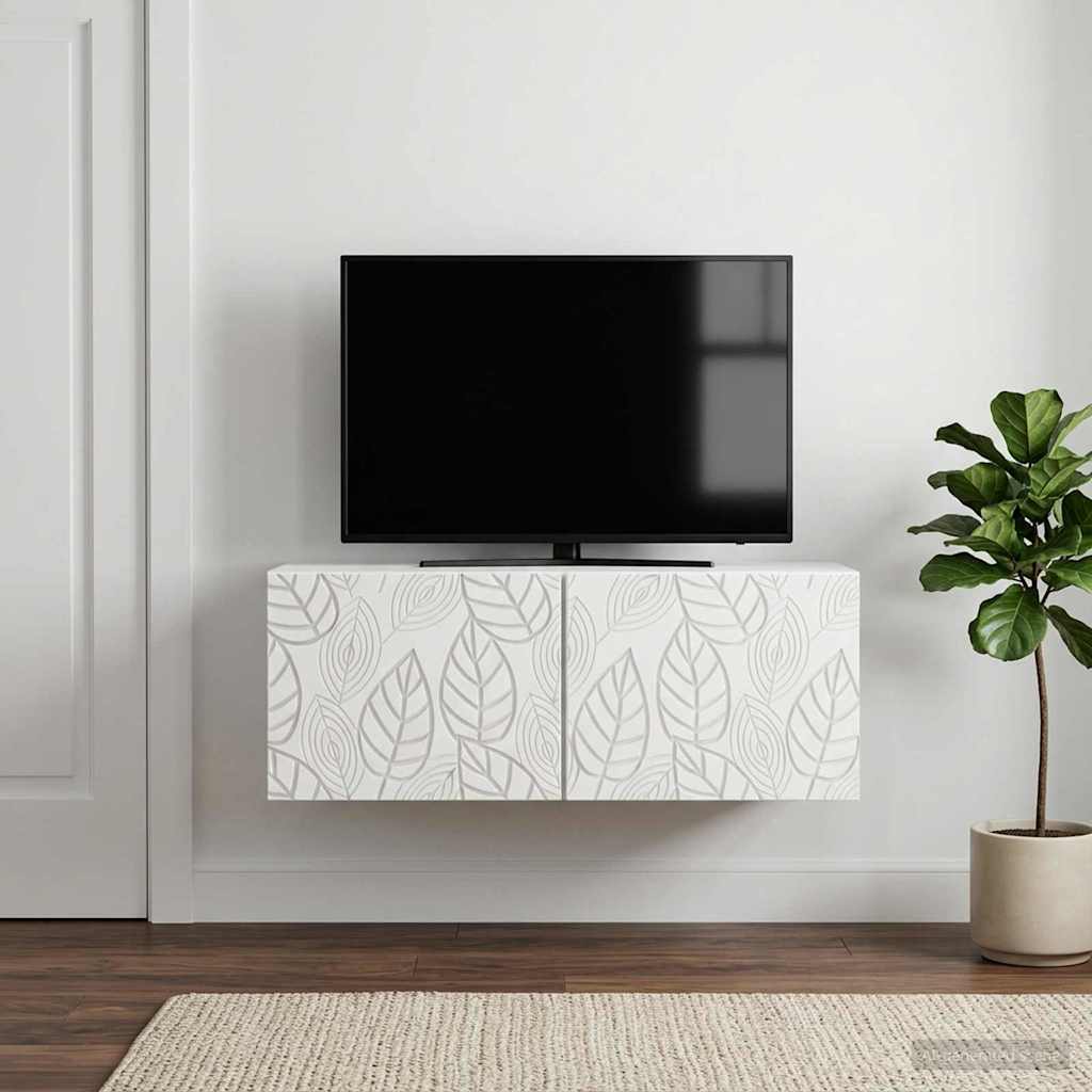 vidaXL Szafka RTV montowana na ścianie 59,5 x 41 x 30 cm Biały