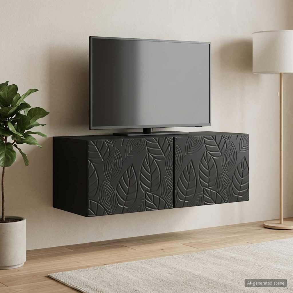 vidaXL Szafka RTV montowana na ścianie 59,5 x 41 x 30 cm Czarny