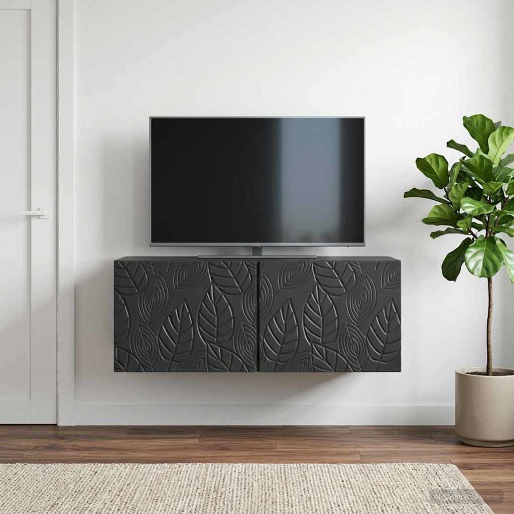 vidaXL Szafka RTV montowana na ścianie 59,5 x 41 x 30 cm Czarny