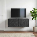 vidaXL Szafka RTV montowana na ścianie 59,5 x 41 x 30 cm Czarny