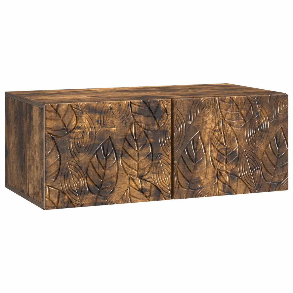 vidaXL Szafka RTV montowana na ścianie 59,5 x 41 x 30 cm Dąb wędzony