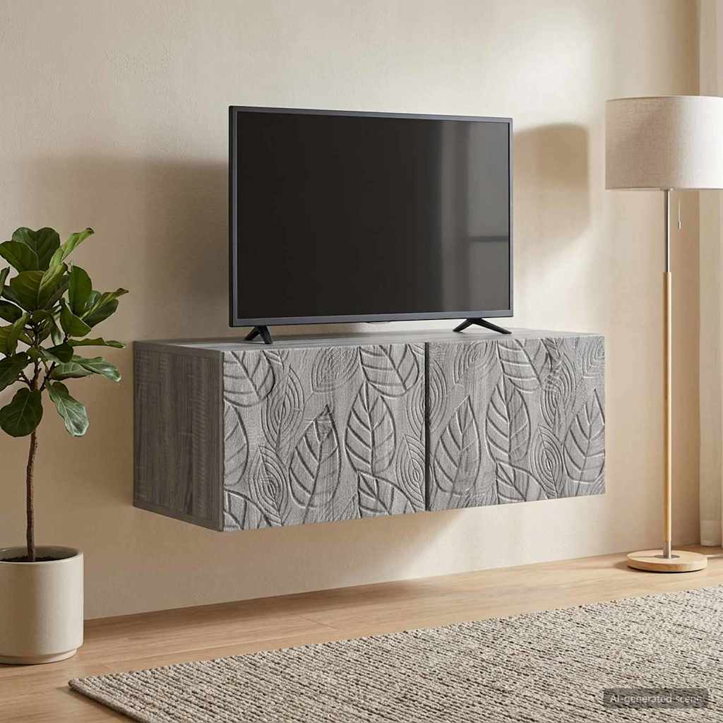 vidaXL Szafka RTV montowana na ścianie 59,5 x 41 x 30 cm Szary Sonoma