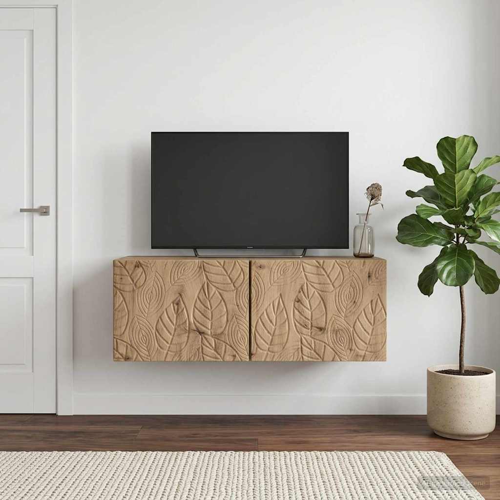 vidaXL Szafka RTV montowana na ścianie 59,5 x 41 x 30 cm Dąb artisan