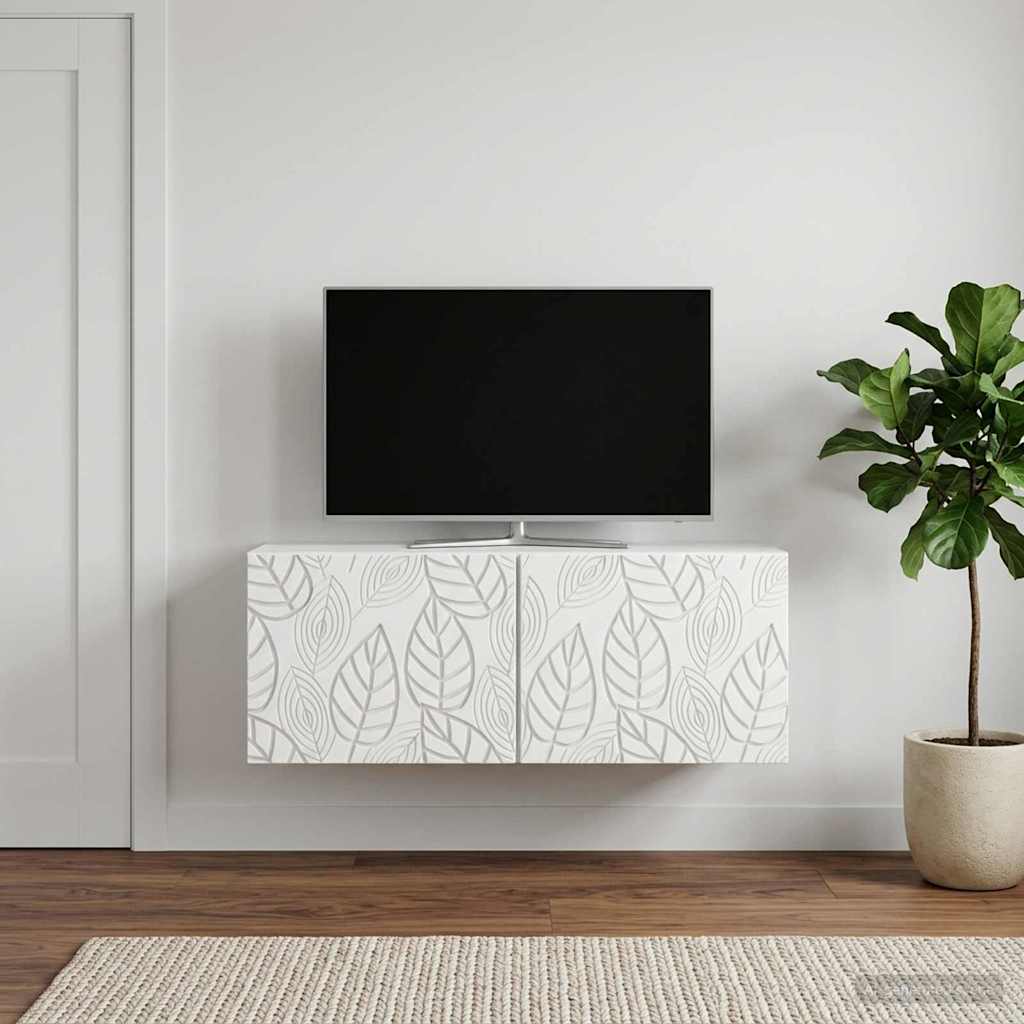 vidaXL Szafka RTV montowana na ścianie 78,5 x 41 x 30 cm Biały