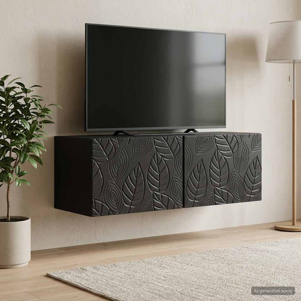 vidaXL Szafka RTV montowana na ścianie 78,5 x 41 x 30 cm Czarny