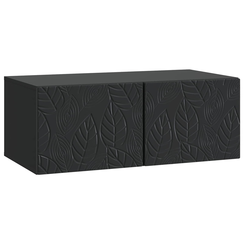 vidaXL Szafka RTV montowana na ścianie 78,5 x 41 x 30 cm Czarny