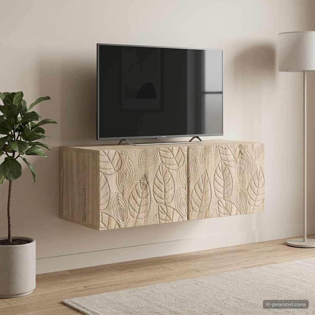 vidaXL Szafka RTV montowana na ścianie 78,5 x 41 x 30 cm dąb Sonoma