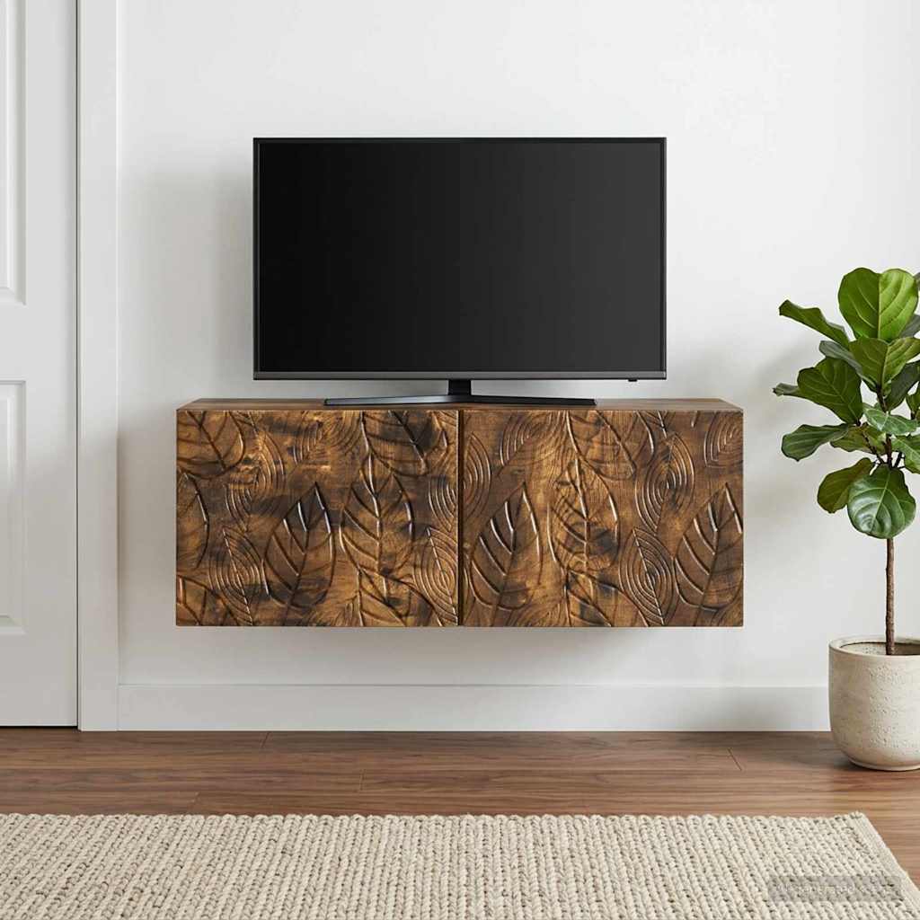 vidaXL Szafka RTV montowana na ścianie 78,5 x 41 x 30 cm Dąb wędzony