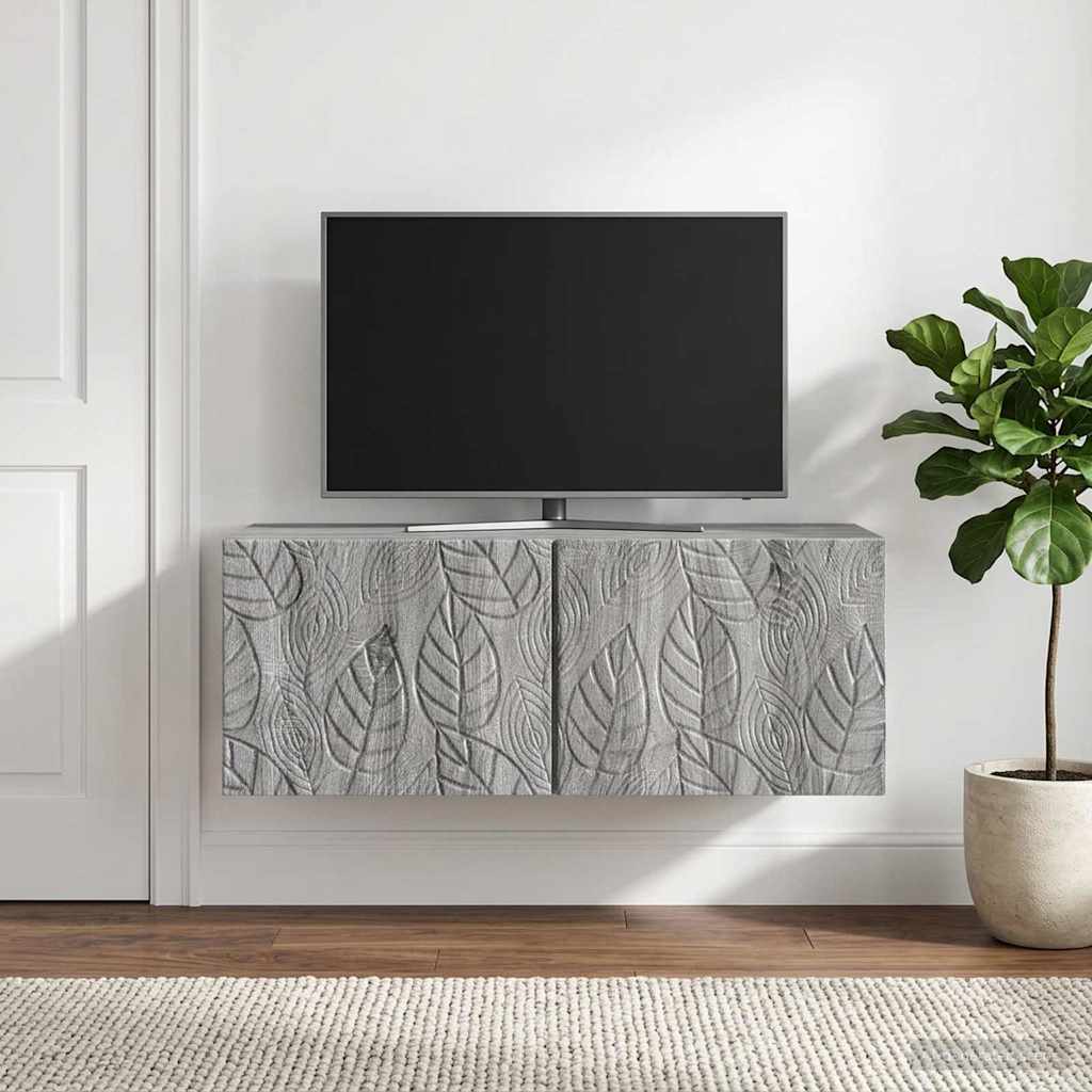 vidaXL Szafka RTV montowana na ścianie 78,5 x 41 x 30 cm Szary Sonoma