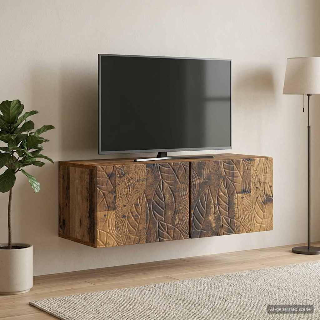 vidaXL Szafka RTV montowana na ścianie 78,5 x 41 x 30 cm Stare drewno