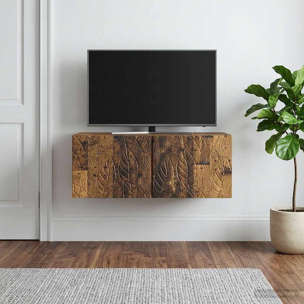 vidaXL Szafka RTV montowana na ścianie 78,5 x 41 x 30 cm Stare drewno
