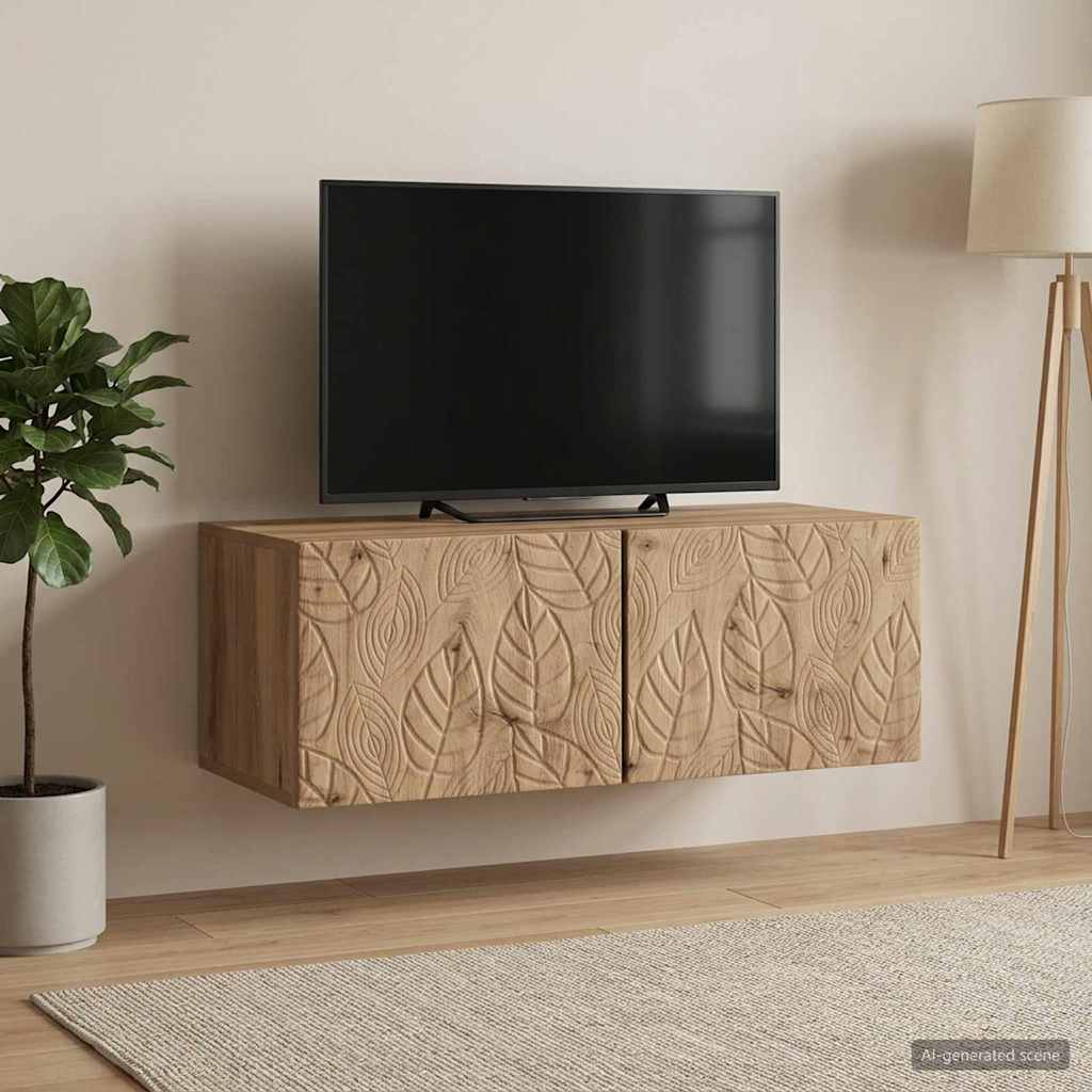 vidaXL Szafka RTV montowana na ścianie 78,5 x 41 x 30 cm Dąb artisan