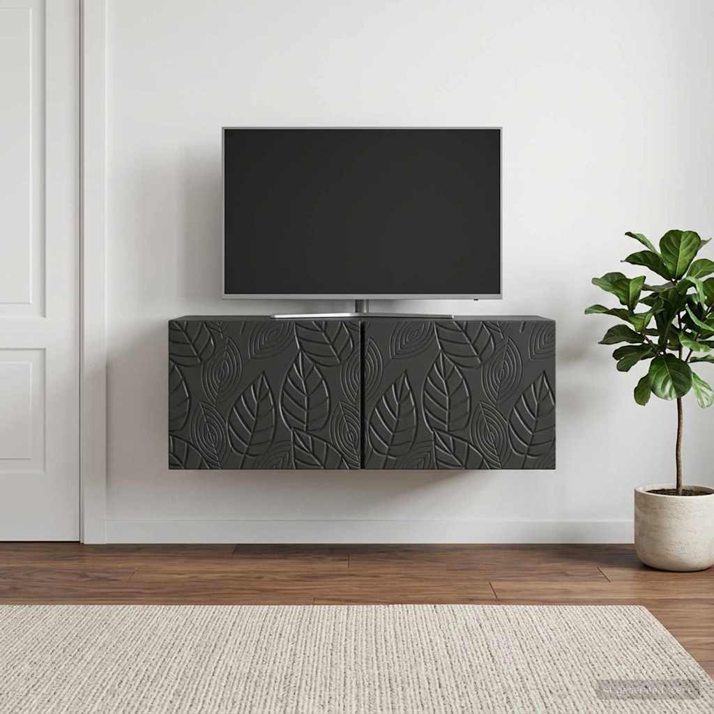vidaXL Szafka RTV montowana na ścianie 98 x 41 x 30 cm Czarny