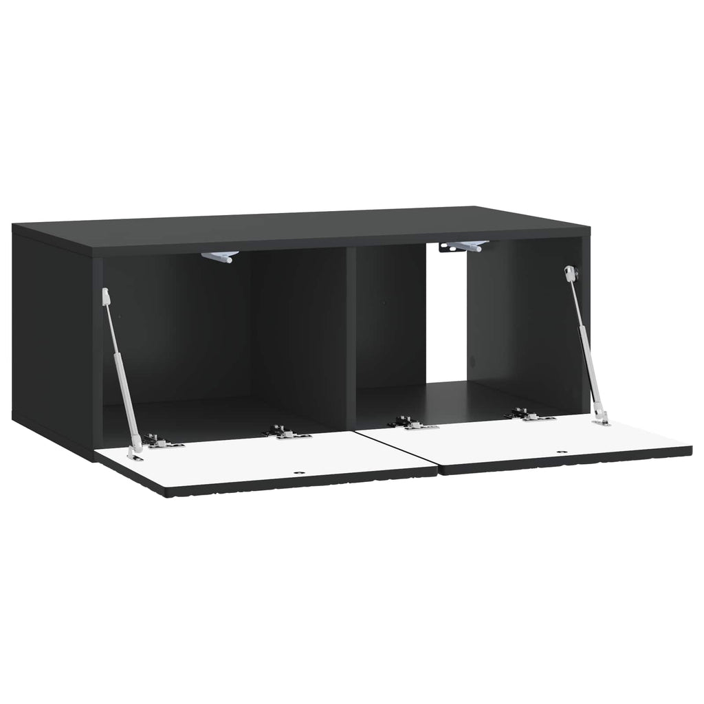 vidaXL Szafka RTV montowana na ścianie 98 x 41 x 30 cm Czarny