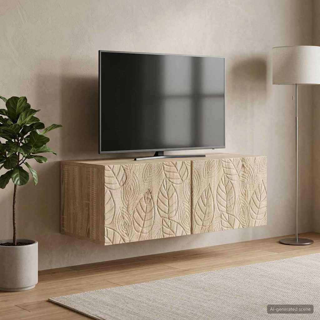 vidaXL Szafka RTV montowana na ścianie 98 x 41 x 30 cm dąb Sonoma