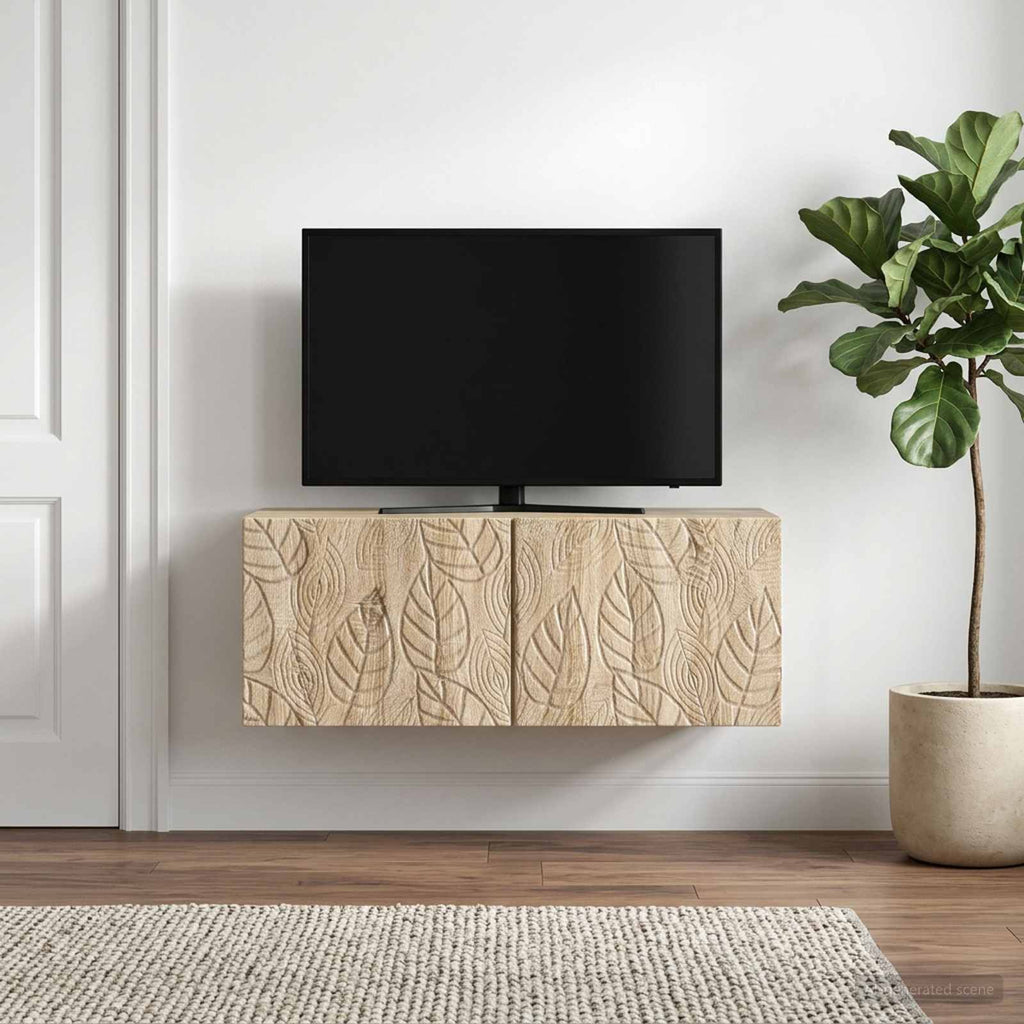 vidaXL Szafka RTV montowana na ścianie 98 x 41 x 30 cm dąb Sonoma