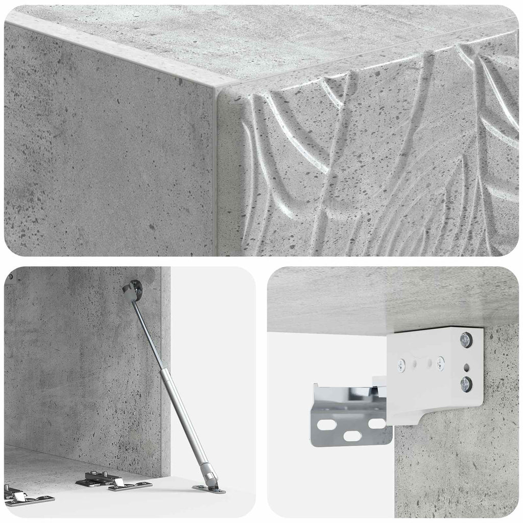 vidaXL Szafka RTV montowana na ścianie 98 x 41 x 30 cm Betonowy szary