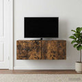 vidaXL Szafka RTV montowana na ścianie 98 x 41 x 30 cm Dąb wędzony