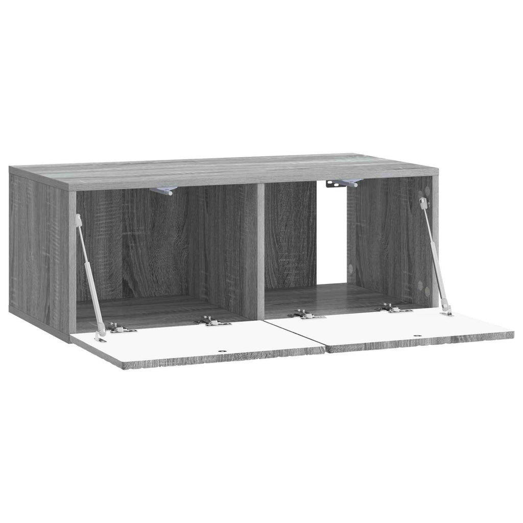 vidaXL Szafka RTV montowana na ścianie 98 x 41 x 30 cm Szary Sonoma