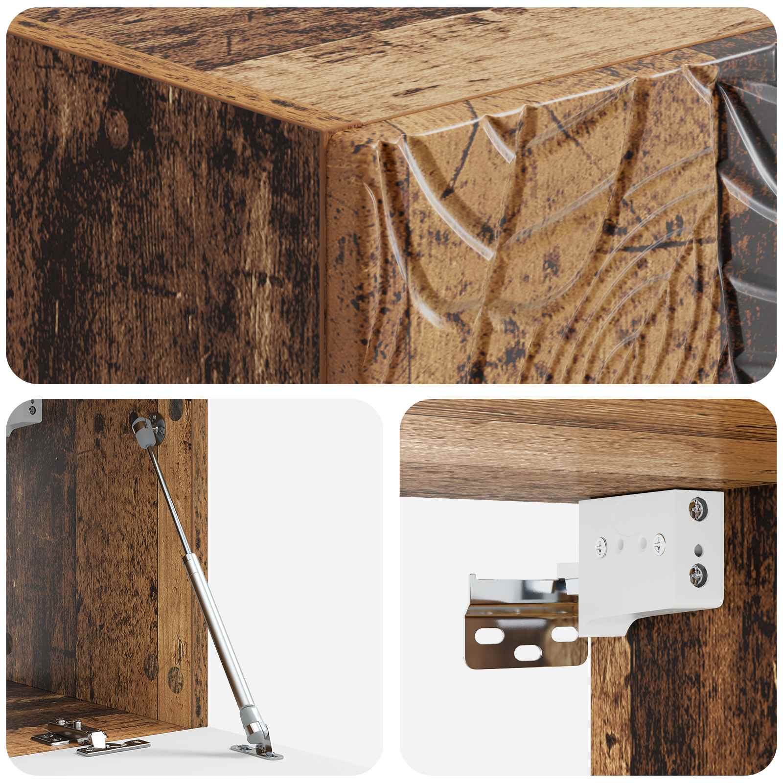 vidaXL Szafka RTV montowana na ścianie 98 x 41 x 30 cm Stare drewno