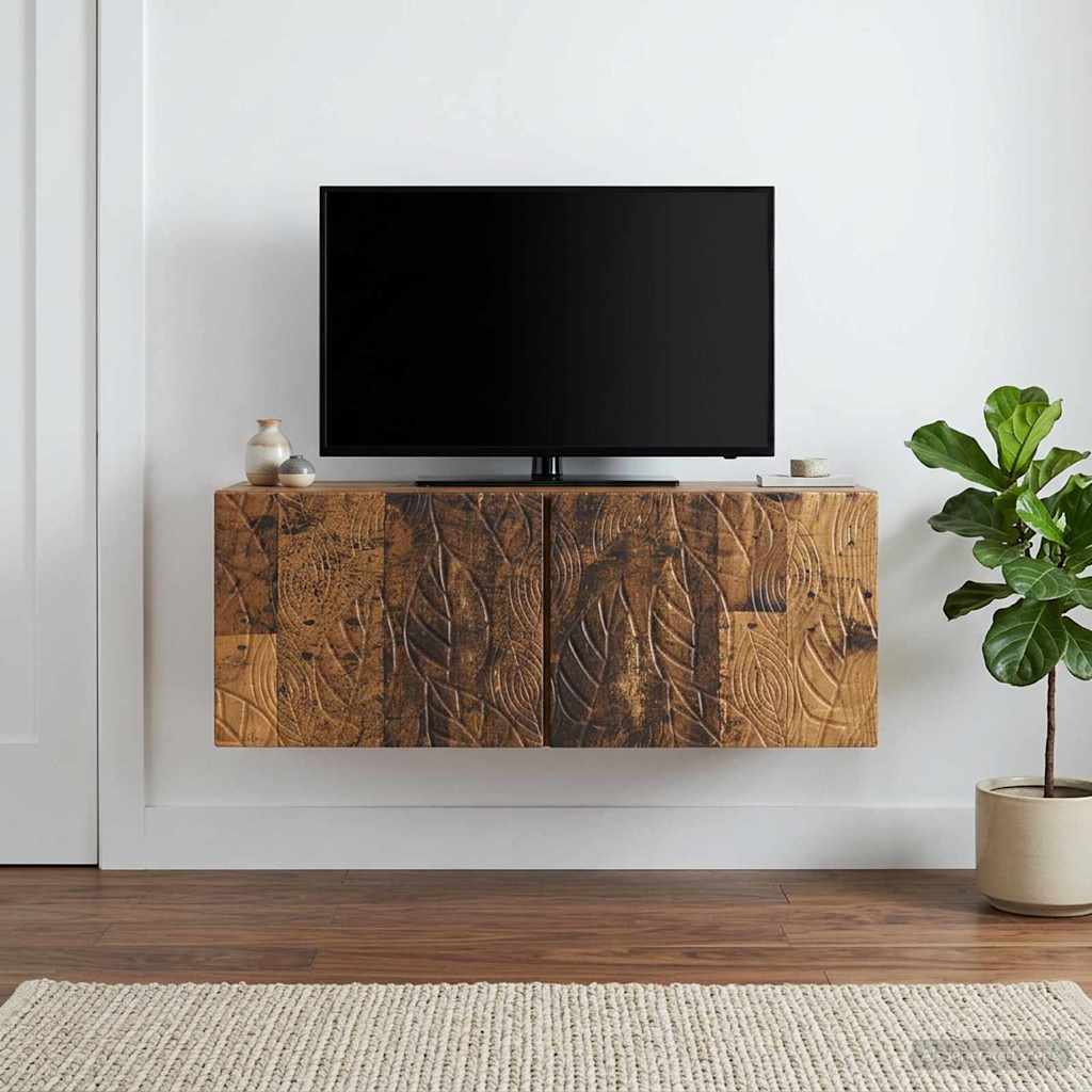 vidaXL Szafka RTV montowana na ścianie 98 x 41 x 30 cm Stare drewno