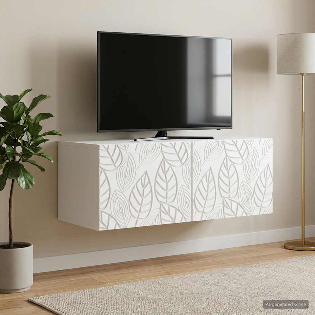 vidaXL Szafka RTV montowana na ścianie 59,5 x 31 cm Biały