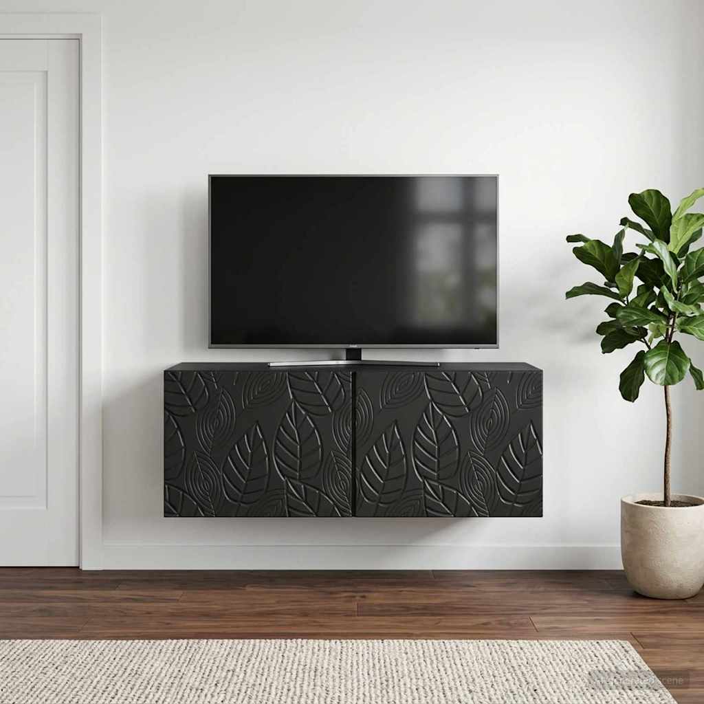 vidaXL Szafka RTV montowana na ścianie 59,5 x 31 cm Czarny