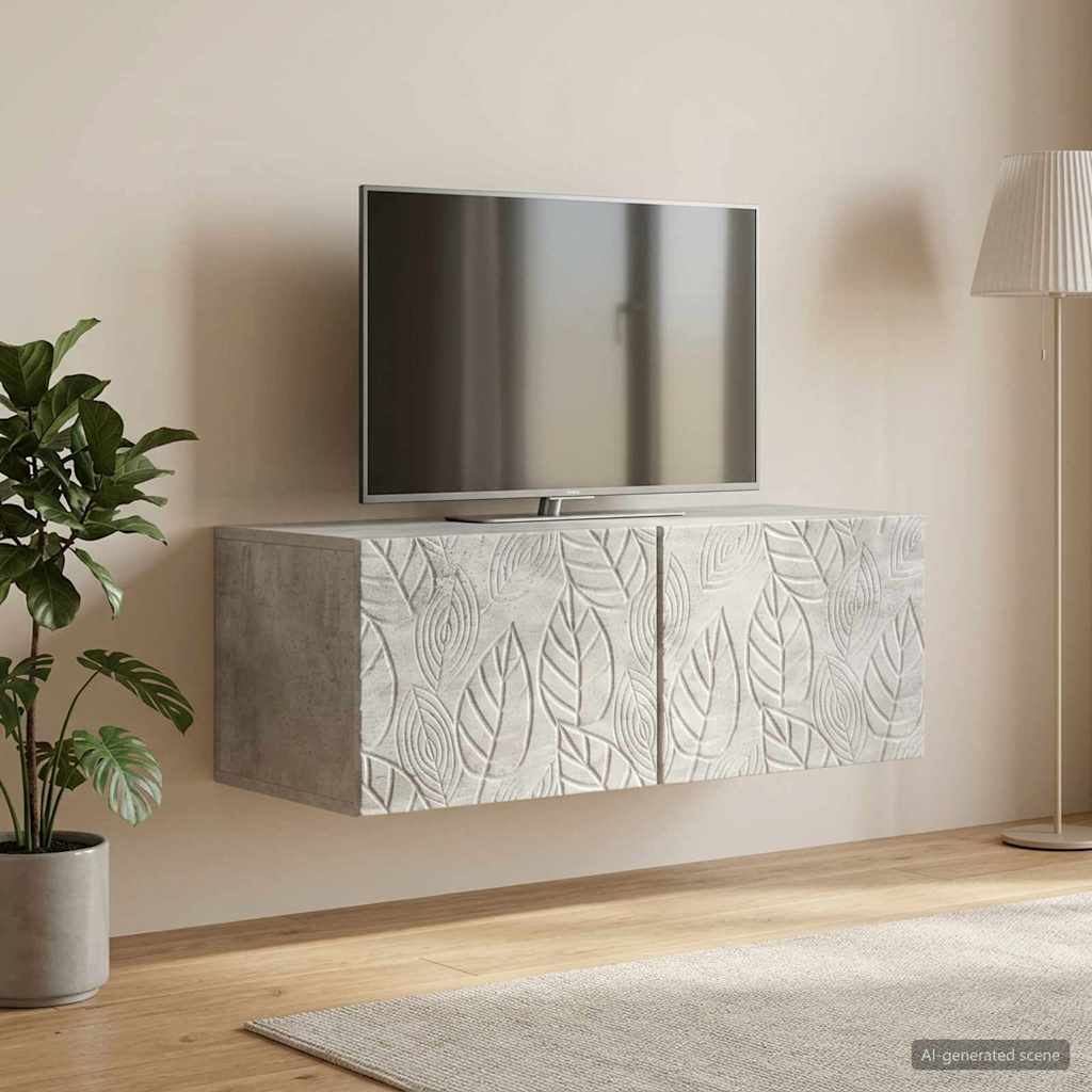 vidaXL Szafka RTV montowana na ścianie 59,5 x 31 cm Betonowy szary