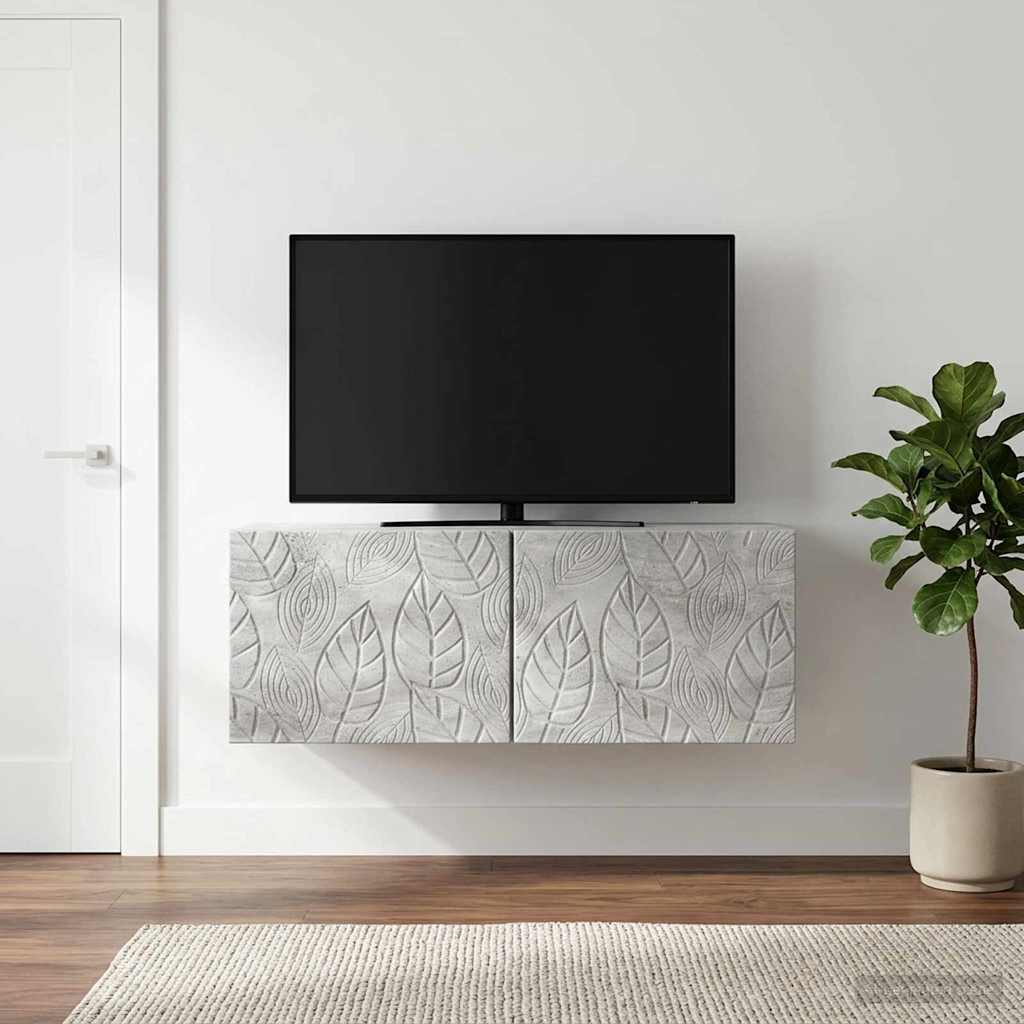vidaXL Szafka RTV montowana na ścianie 59,5 x 31 cm Betonowy szary