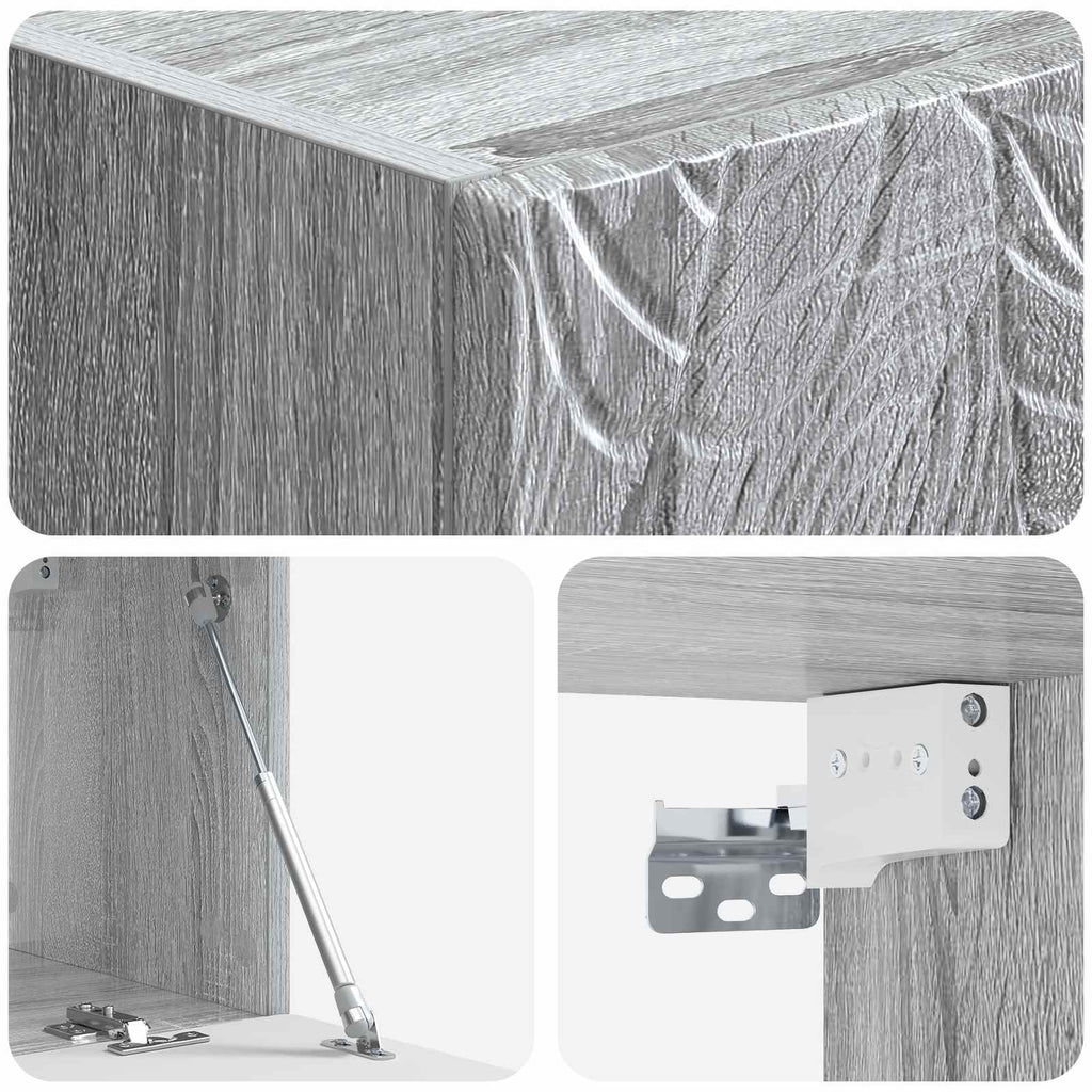 vidaXL Szafka RTV montowana na ścianie 59,5 x 31 cm Szary Sonoma
