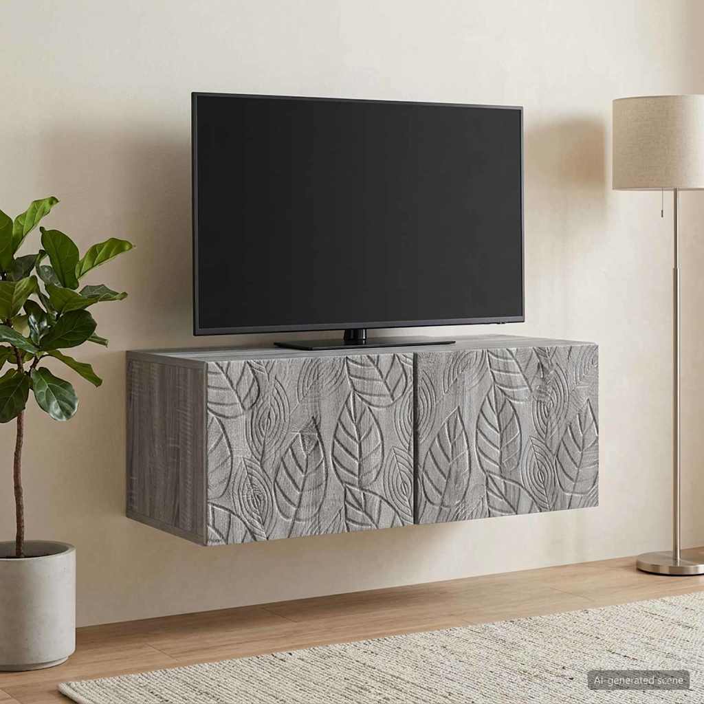 vidaXL Szafka RTV montowana na ścianie 59,5 x 31 cm Szary Sonoma