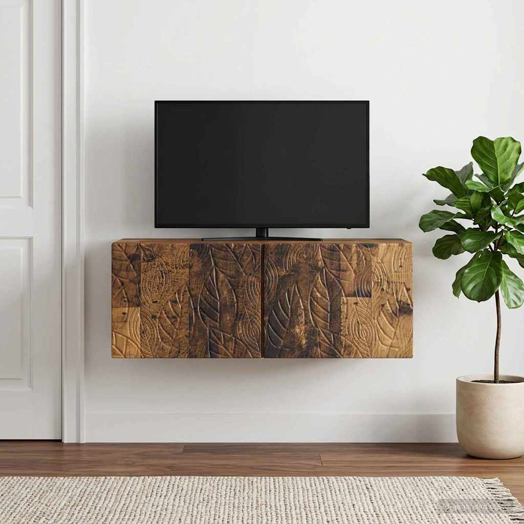 vidaXL Szafka RTV montowana na ścianie 59,5 x 31 cm Stare drewno