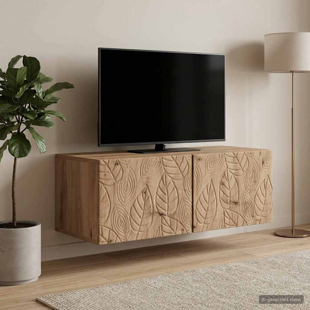 vidaXL Szafka RTV montowana na ścianie 59,5 x 31 cm Dąb artisan