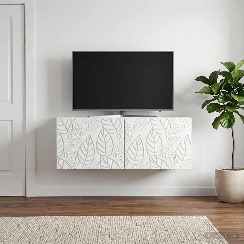 vidaXL Szafka RTV montowana na ścianie 78,5 x 31 cm Biały