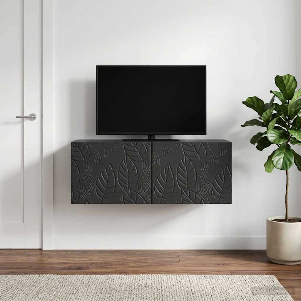 vidaXL Szafka RTV montowana na ścianie 78,5 x 31 cm Czarny