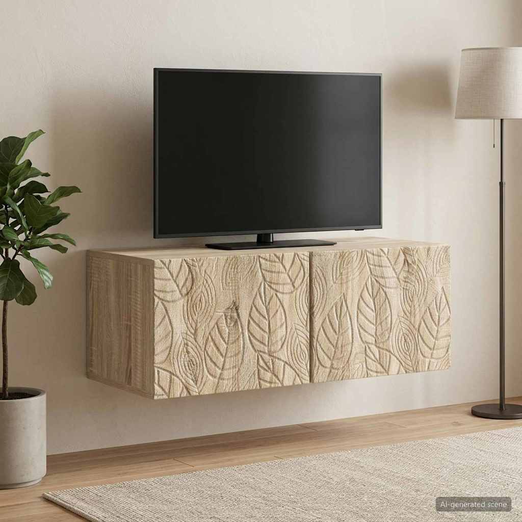 vidaXL Szafka RTV montowana na ścianie 78,5 x 31 cm dąb Sonoma