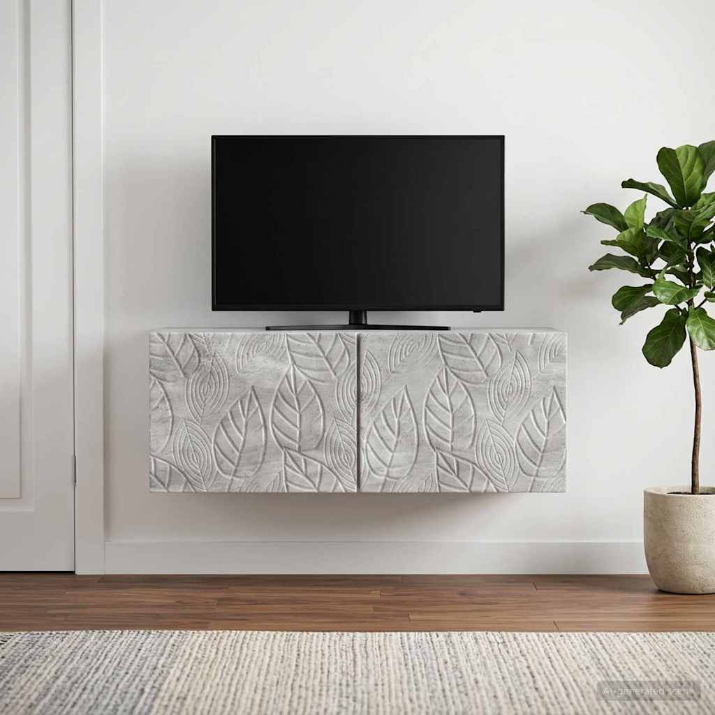vidaXL Szafka RTV montowana na ścianie 78,5 x 31 cm Betonowy szary