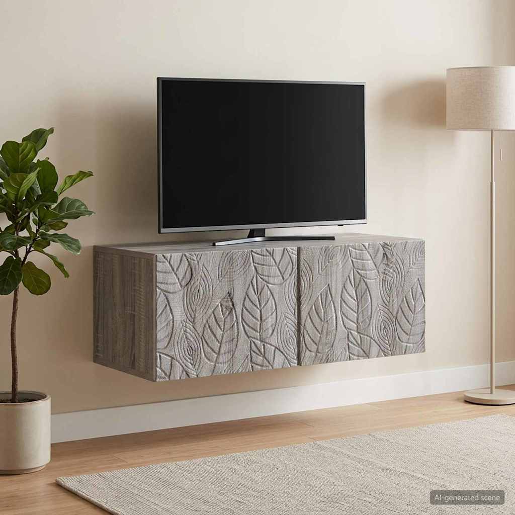 vidaXL Szafka RTV montowana na ścianie 78,5 x 31 cm Szary Sonoma
