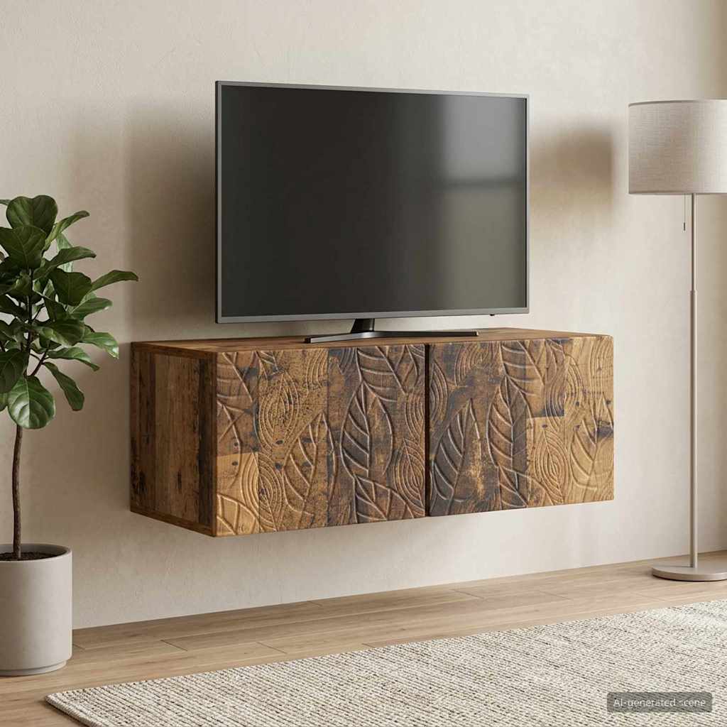 vidaXL Szafka RTV montowana na ścianie 78,5 x 31 cm Stare drewno