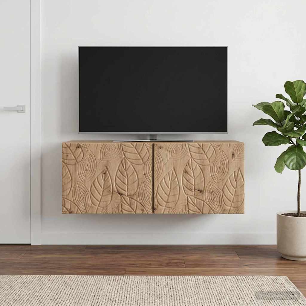 vidaXL Szafka RTV montowana na ścianie 78,5 x 31 cm Dąb artisan