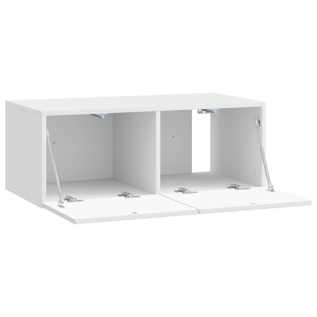 vidaXL Szafka RTV montowana na ścianie 98 x 31 cm Biały