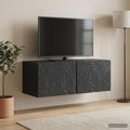 vidaXL Szafka RTV montowana na ścianie 98 x 31 cm Czarny