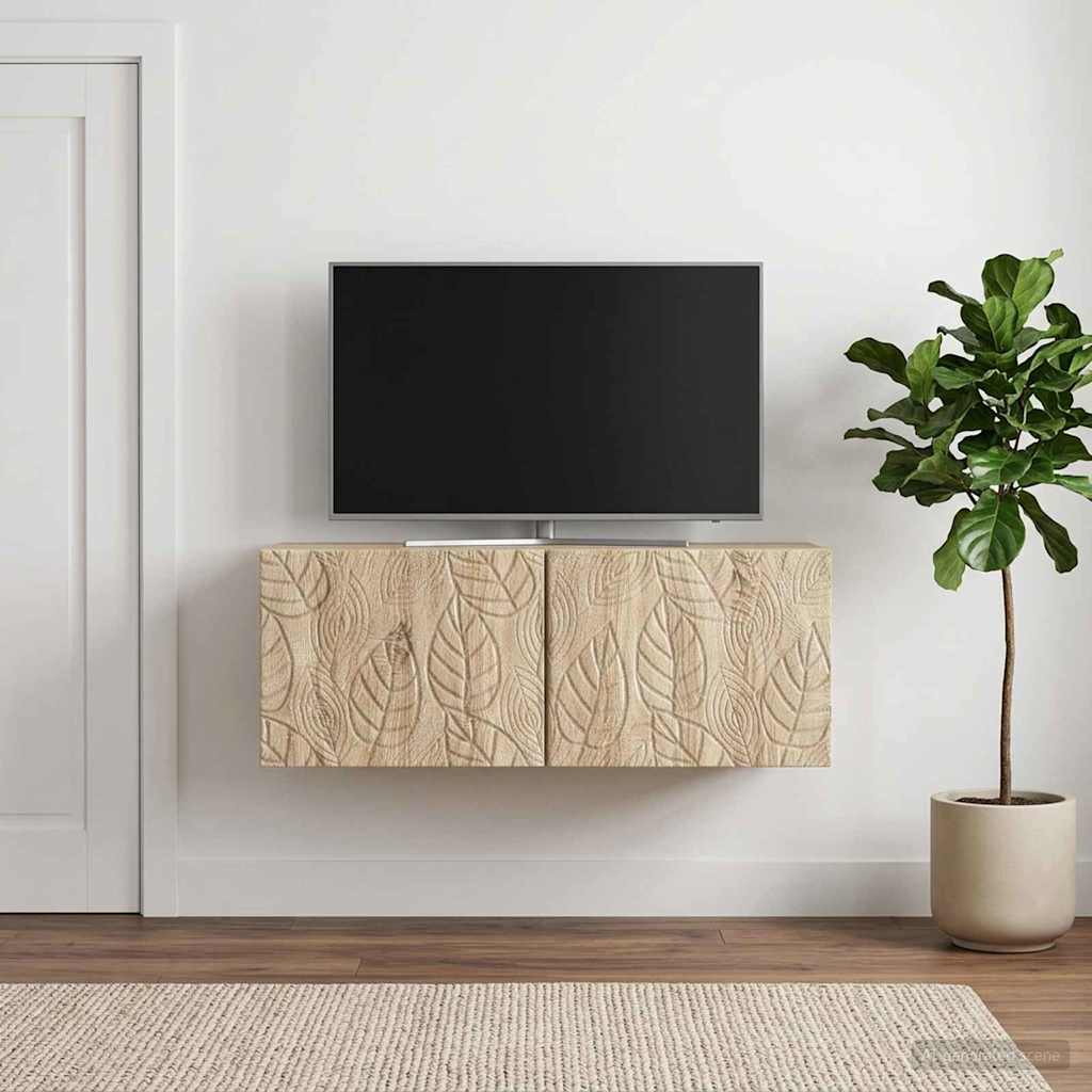 vidaXL Szafka RTV montowana na ścianie 98 x 31 cm dąb Sonoma