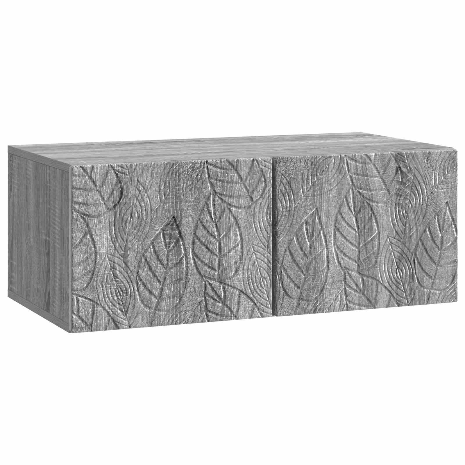 vidaXL Szafka RTV montowana na ścianie 98 x 31 cm Szary Sonoma