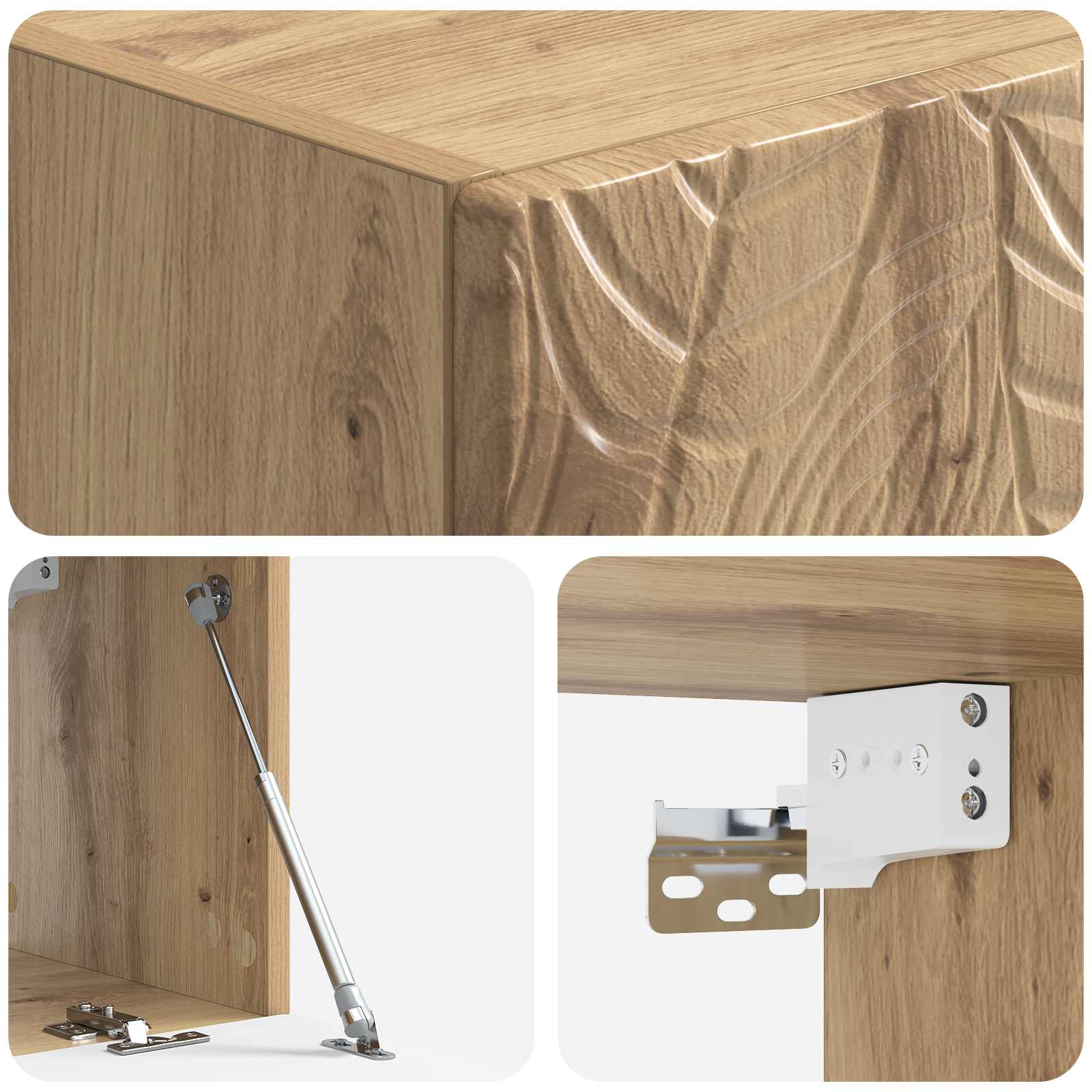 vidaXL Szafka RTV montowana na ścianie 98 x 31 cm Dąb artisan