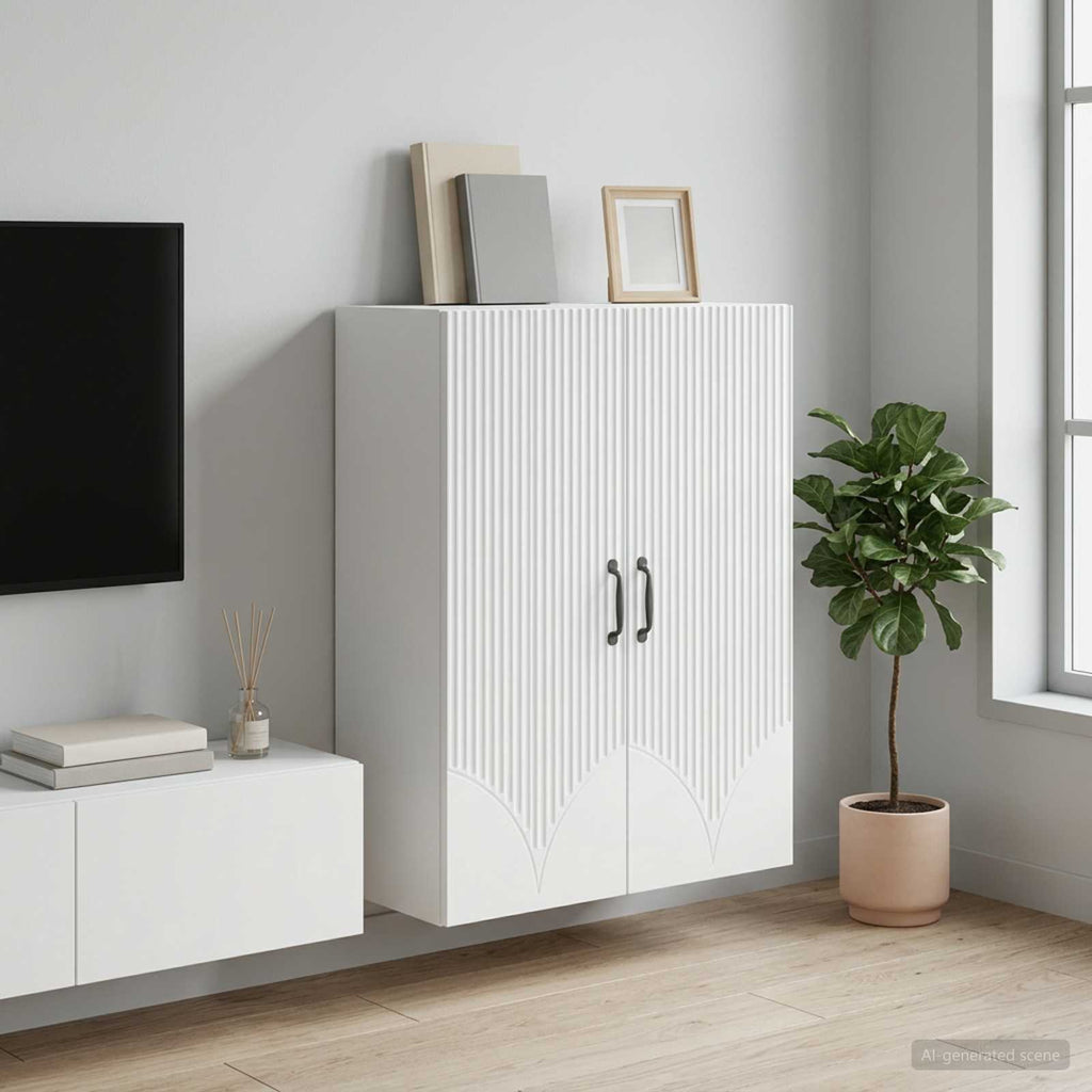 vidaXL Szafka ścienna Biały 66 x 34,5 x 90 cm Drewno inżynieryjne