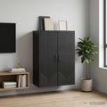 vidaXL Szafka ścienna 66 x 34,5 x 90 cm Drewno inżynieryjne Czarny