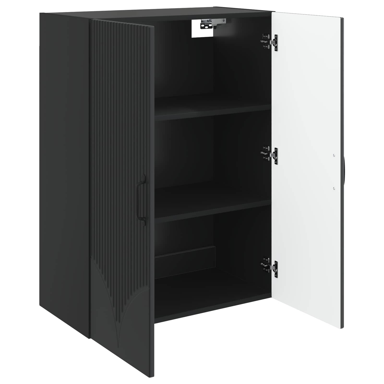 vidaXL Szafka ścienna 66 x 34,5 x 90 cm Drewno inżynieryjne Czarny