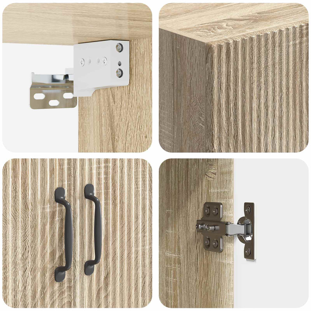 vidaXL Szafka ścienna 66 x 34,5 x 90 cm Drewno inżynieryjne dąb Sonoma