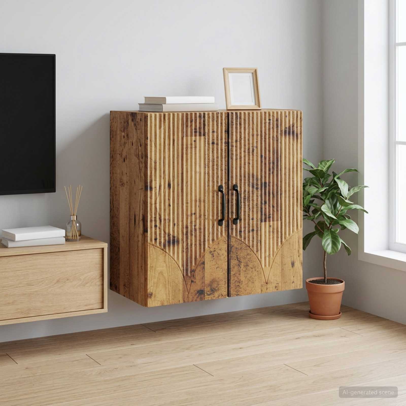 vidaXL Szafka ścienna 59 x 31 x 60 cm Drewno inżynieryjne Stare drewno